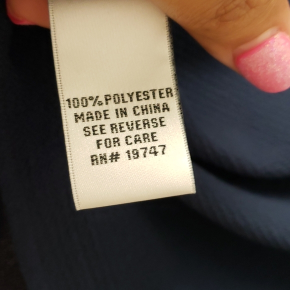 Navy bell sleeve top - Picture 3 of 5